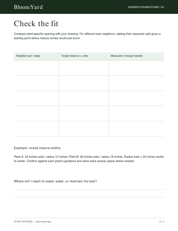 Workbook spacing and edge clearance check